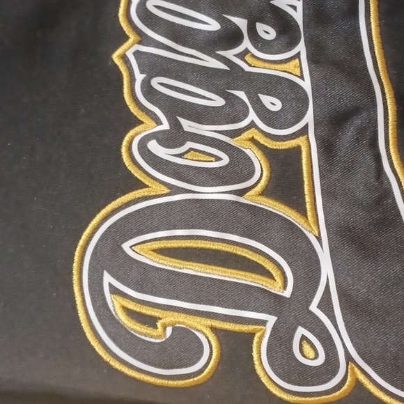 Dogg Supply by Snoop Dogg black/gold Varsity Bomber style Hoodie - Picture 12 of 12